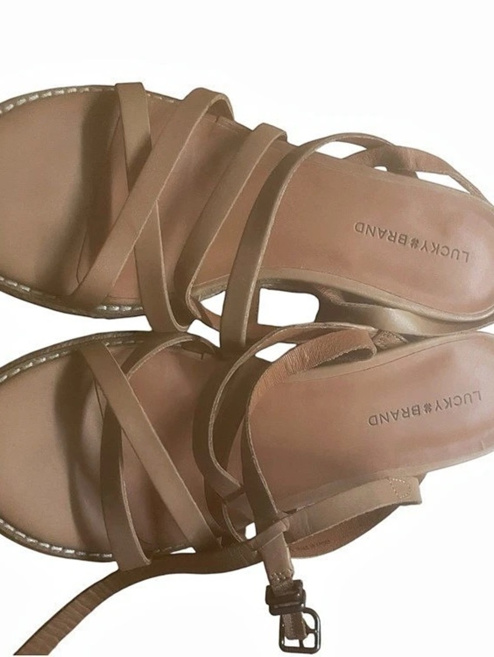 Lucky Brand Carolie Espadrille Wedge Sandal Brown like new size 7